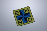 ehbo sticker geel blauw 12 x 12