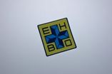 ehbo sticker geel blauw 6 x 6
