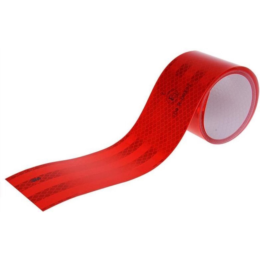 Reflecterend rood 50mm rol 2mtr.